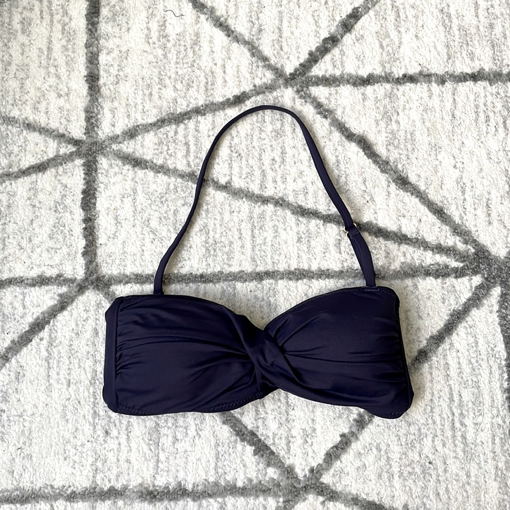 LOFT Navy Twist Bikini Top